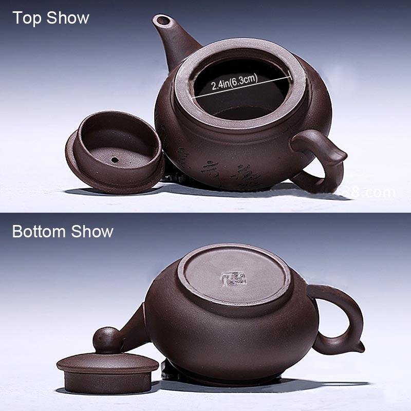 BORREY Yixing Фиолетовый Глиняный Чайник 400 Мл Цзыша Чайник Китайский Чайный Сервиз Кунг-Фу Ручной Керамический Глиняный Чайник Подарочный Чайник Улун Пуэр