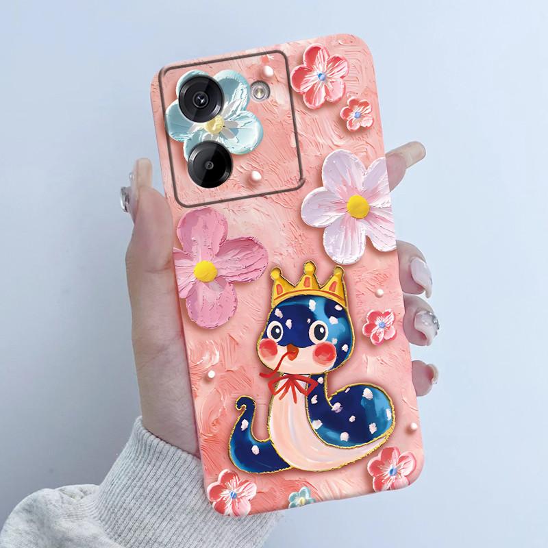 Чехол для телефона Xiaomi Poco M7 Pro 5G, модный дизайн 'Цветочная девушка', мягкий силикон TPU, задняя крышка для Poco M 7 Pro M7Pro 5g