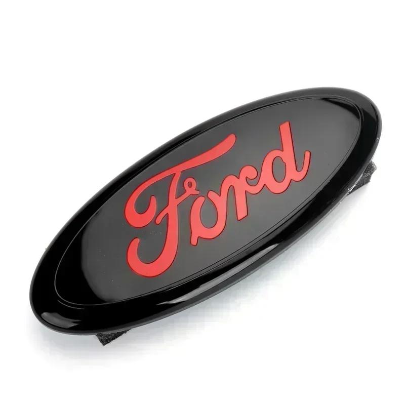 AKD1 7/9 Inch Car Front Grille Badge Trunk Cover Sticker Decal For Ford Logo Fiesta ST Fusion Explorer Escape Shelby Edge Kuga MK6