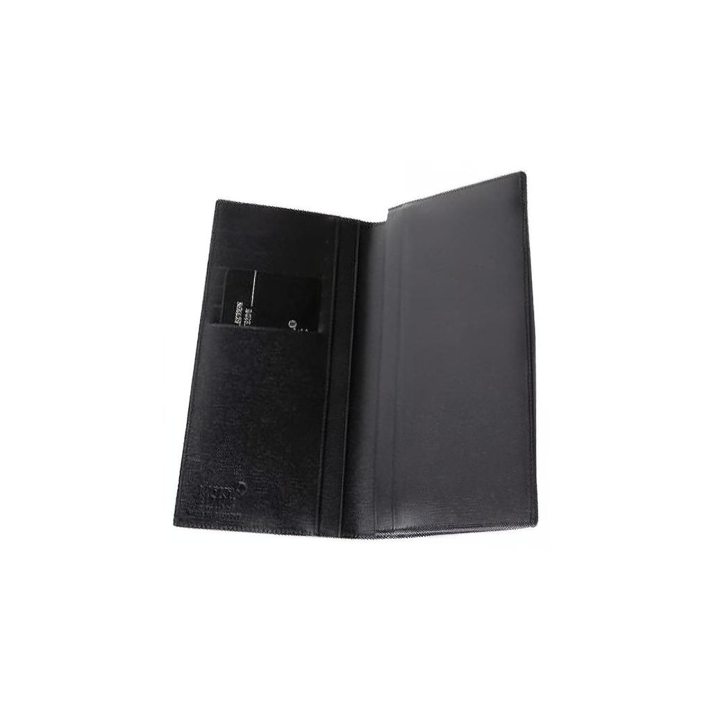 Montblanc Meisterstück Темный узор Печать Двойное сложение Открывающийся Кожаный кошелек Мужской кошелек Черный 8375