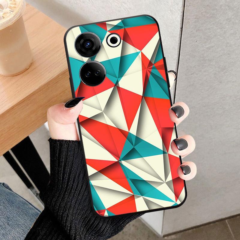 Для Tecno Camon 20 4G Чехол-крышка Для Camon 20 Pro 4G Fundas Черный Мягкий Силикон ТПУ Защитный Чехол для Телефона Camon20 Оболочка Coque