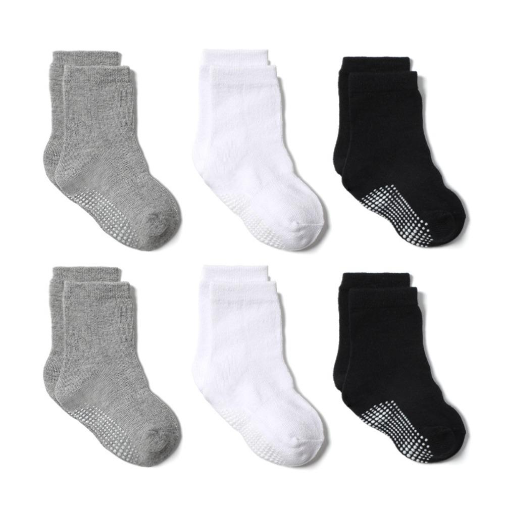 6Pairs Dispensing Toddle Short Tube Socks Non-slip Infant Socks Fashion Baby Cotton Socks  Children