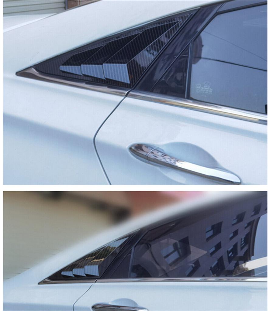 Для Hyundai Sonata 2011-2014 2x Наклейка на автомобиль Задняя жалюзи Окно Боковая крышка-жалюзи Отделка Вентиляционная решетка Совок Аксессуары Украшение автомобиля