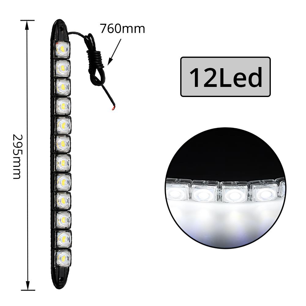 1PCS DRL COB White Flexibles Fog Lights Day Times Running Auto Head Lamp Waterproof 10w Bright Led Car Styling Gluttonous Snake