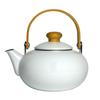 Maekawa Metal Miyabi Enamel Kettle, 2.0L, White