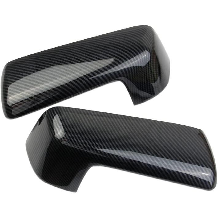Carbon Fiber Pattern Side Rearview Mirror Guard Cover Molding Trim for 2019-2026 Chevy Silverado 1500/GMC Sierra 1500