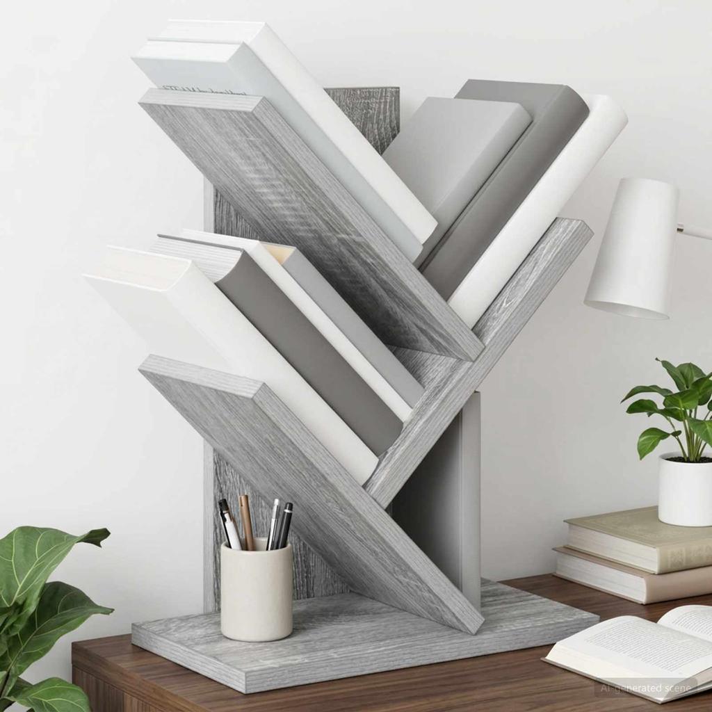 Tree Bookshelf 3 Tier 30 x 18 x 40 cm Engineered Wood