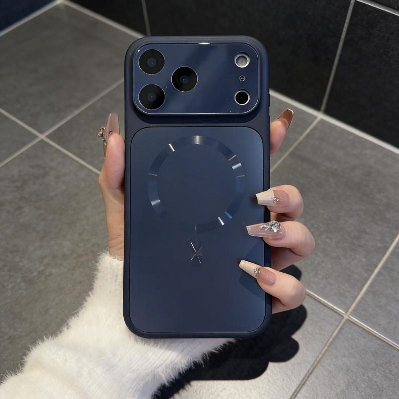 AG Матовый Чехол для телефона Instantly Turn 17 для iPhone 17 16 15 14 13 Pro Max Роскошный Большой Окно для Magsafe Магнитная Крышка