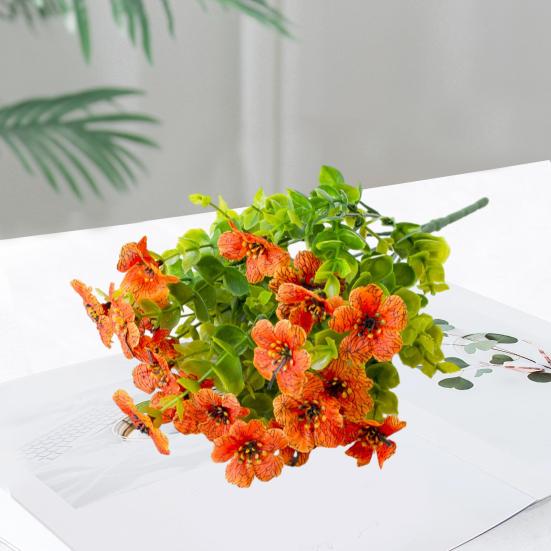 1 букет, садовый искусственный цветок, реалистичный вид, яркий цвет, простой в уходе, имитация фиолетового цветка, искусственное растение