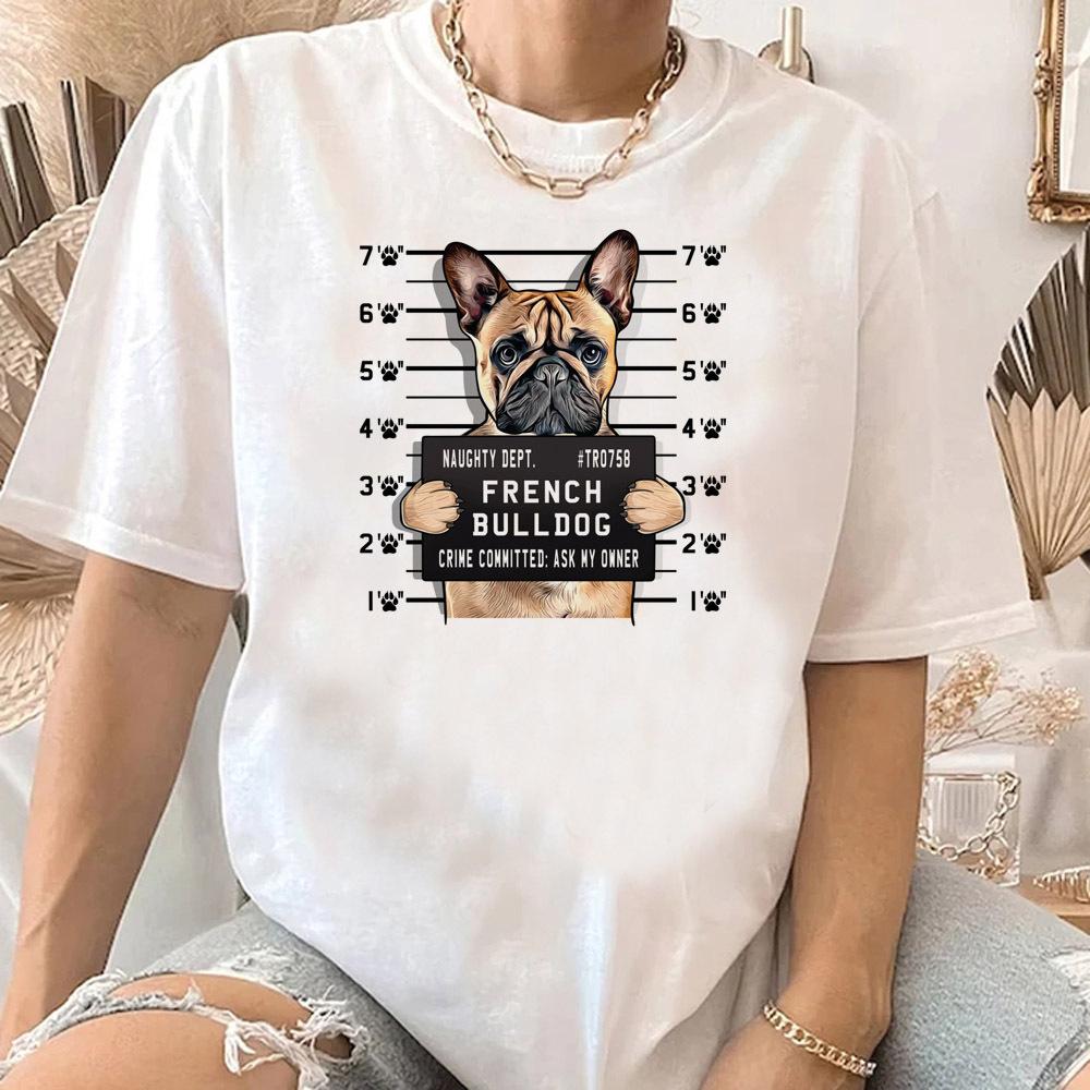 French Bulldog Tshirt Female Y2k Grunge Unisex Vintage Psychedelic Tshirt Comfortable Y2k Retro Pastel University Aesthetic