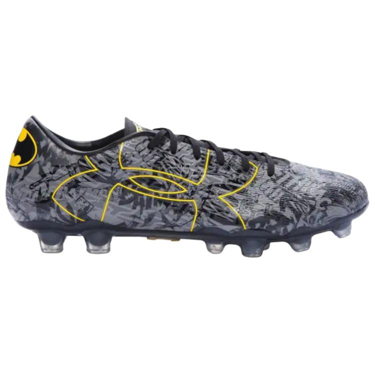 Under Armour Бутсы для футбола ClutchFit Force 2.0 AE FG Batman Унисекс Кроссовки Черный Высоко-видимый-желтый 1278852-001