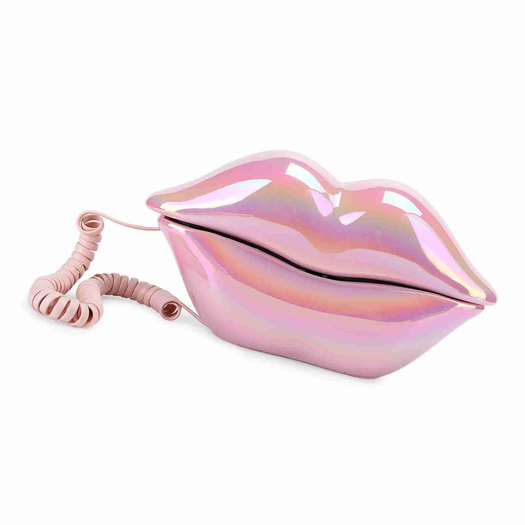 Гальванизированный розовый телефон с забавными губами WX‑3016 с функцией хранения модных номеров