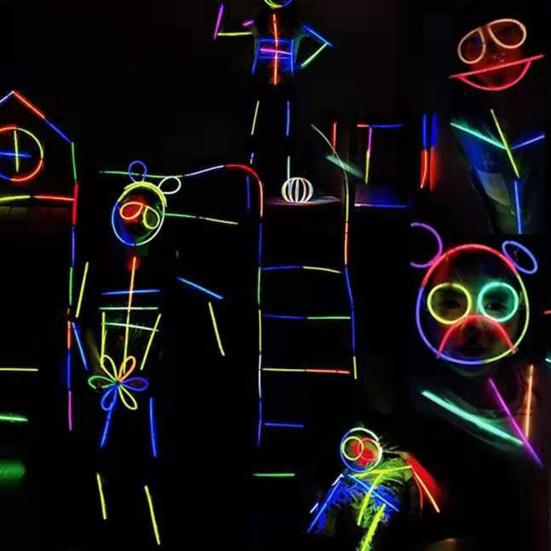 1 комплект светящихся декоративных палочек, трансформируемые носимые захватывающие аксессуары для светящихся ночных забавных палочек, игрушек