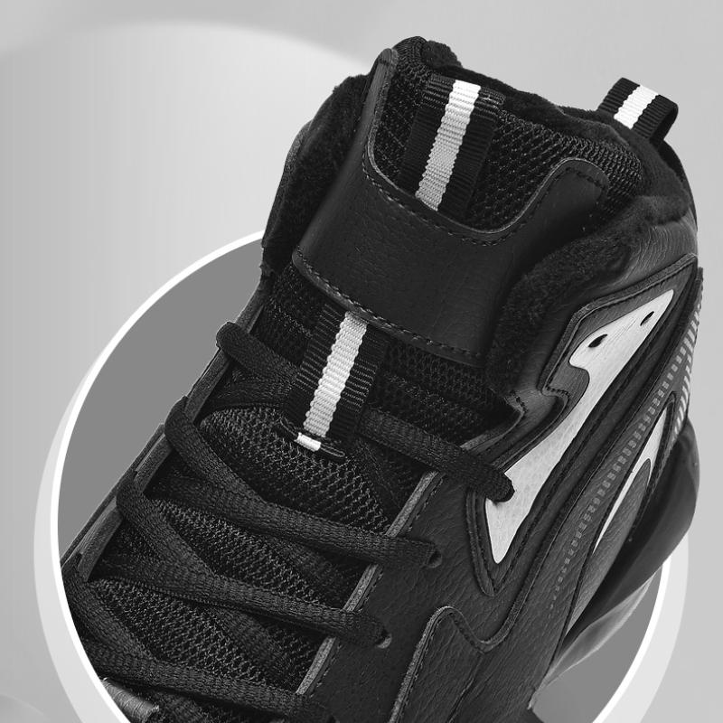 Мужские кожаные кроссовки с высоким верхом для баскетбола, осенне-зимние, нескользящие, для тренировок, спортивная обувь, повседневные, дышащие, теннисные туфли