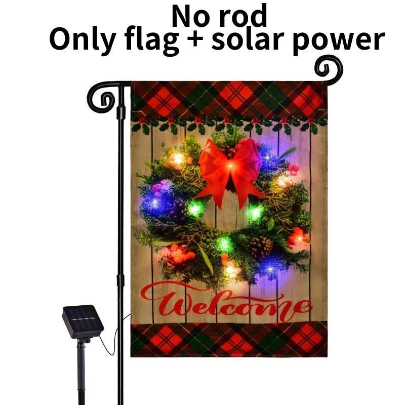 Festive Solar Flag Lights For Outdoor Christmas Decorations With Enchanting Led Effects