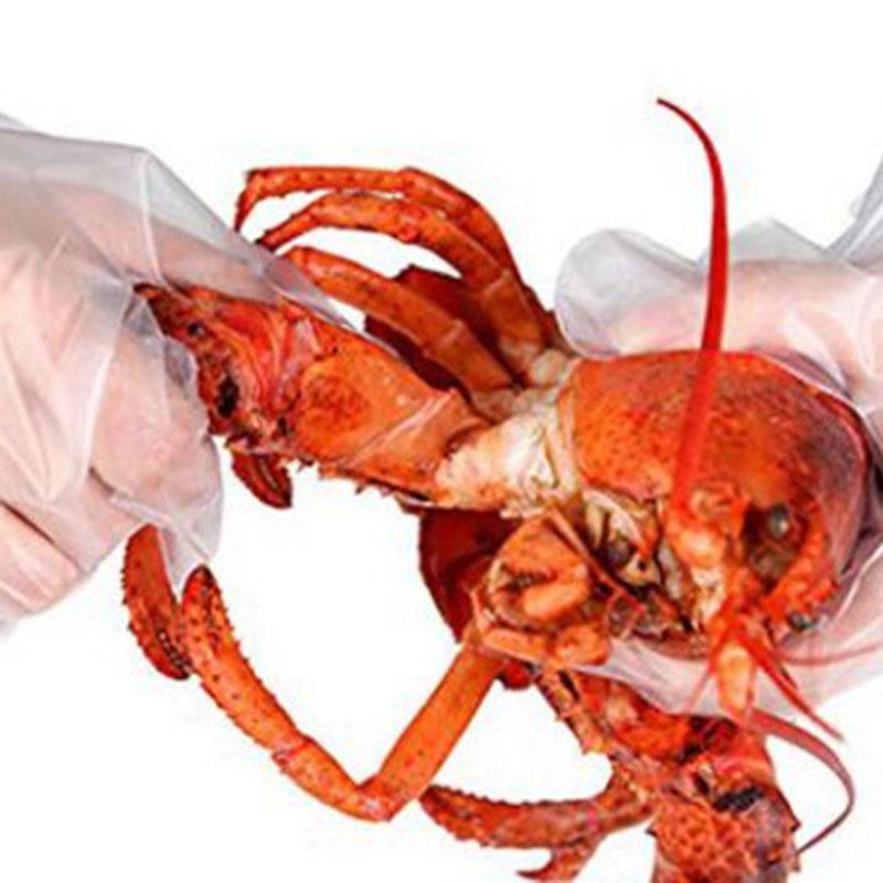 100PCS Disposable Food Plastic Gloves Kitchen Accessories for Restaurant BBQ