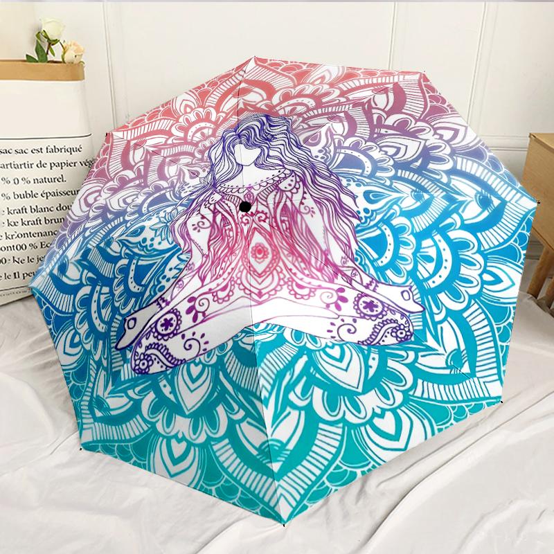 Cosmic Flower Of Life 8-Frame for Travel, camping, Casual Lightweight Portable Umbrella, Essential for every family Holidays Birthday Gift