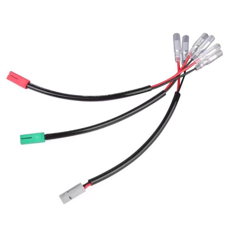 3PCS Motorcycle License Plate Light Turn Signal Adapter Plug Connector Harness For Adv DUKE RC 390 250 200 125