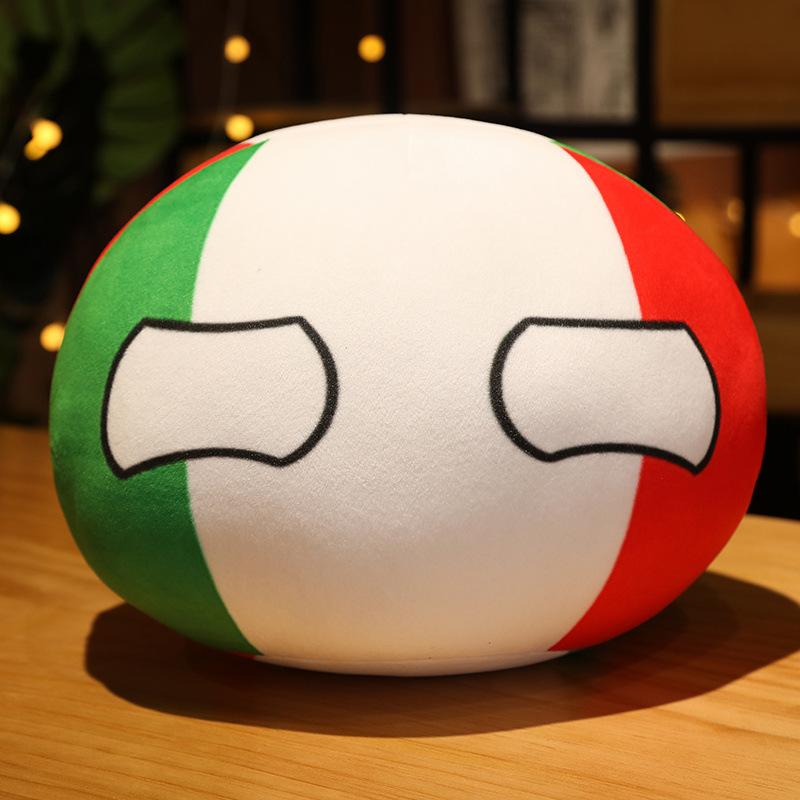 Polandball Plush Toys Anime Countryball Short Plush Doll Poland Germany Netherlands UN Roma Canada Pillow Cosplay Gift Toy