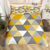 Geometric Triangle Duvet Cover Geometry Patchwork Bedding Set Twin, Geometry Art Stripes Diamond Comforter Cover For Kids Boys