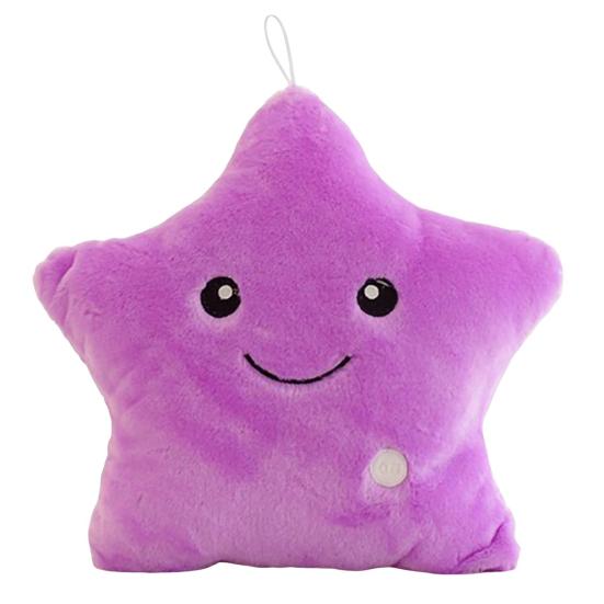 Twinkle Star Pillow Stuffed Star LED Light Up Cushion Glowing Star Throw Pillow Night Light Kids Sensory Plush Toy for Children