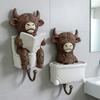 Крючок для шотландского скота, Водонепроницаемый смоляной настенный крючок для ванной комнаты, Декоративный домашний крючок для хранения, для полотенец, ключей, мелкой одежды