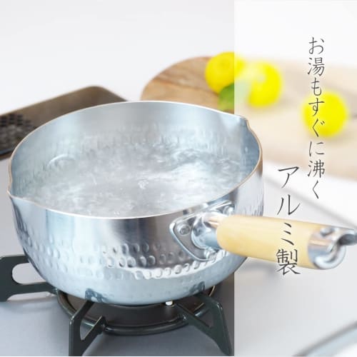 Wahei Freiz Easy-to-Use Aluminum Yukihira Pot, 18cm, for Simmering, Boiling, Miso Soup, and Boiling, Gas Stove Only, RB-2584