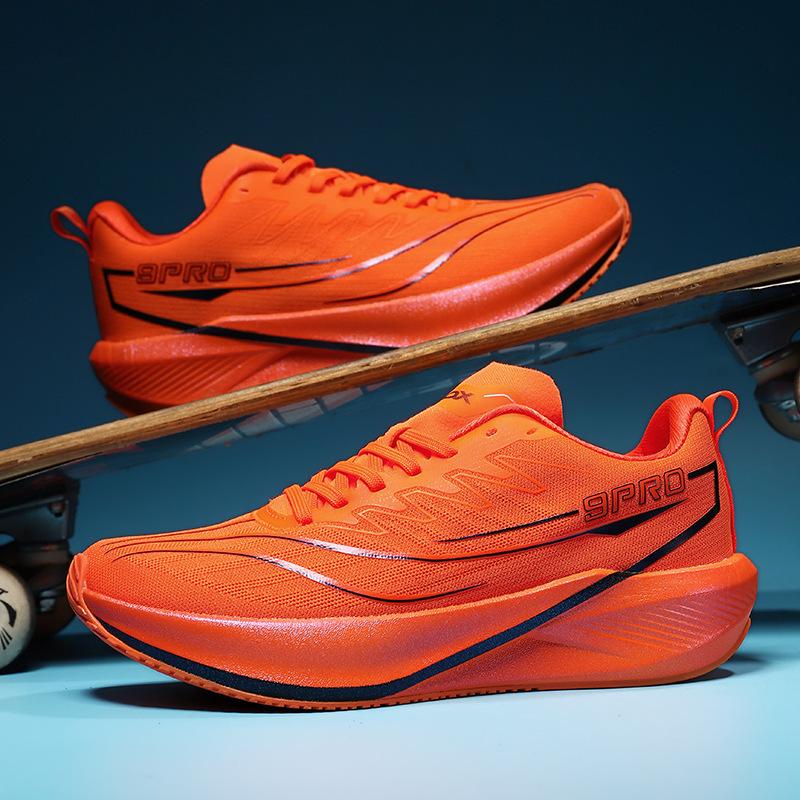 9PRO Running Shoes Men's Carbon Board Autumn Mandarin Duck Children's Students Racing Shock Absorption Body Test Training Moving Shoes Women 8