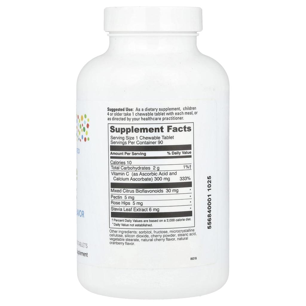 Chewable Vitamin C, Natural Cherry Flavor, 90 Tablets