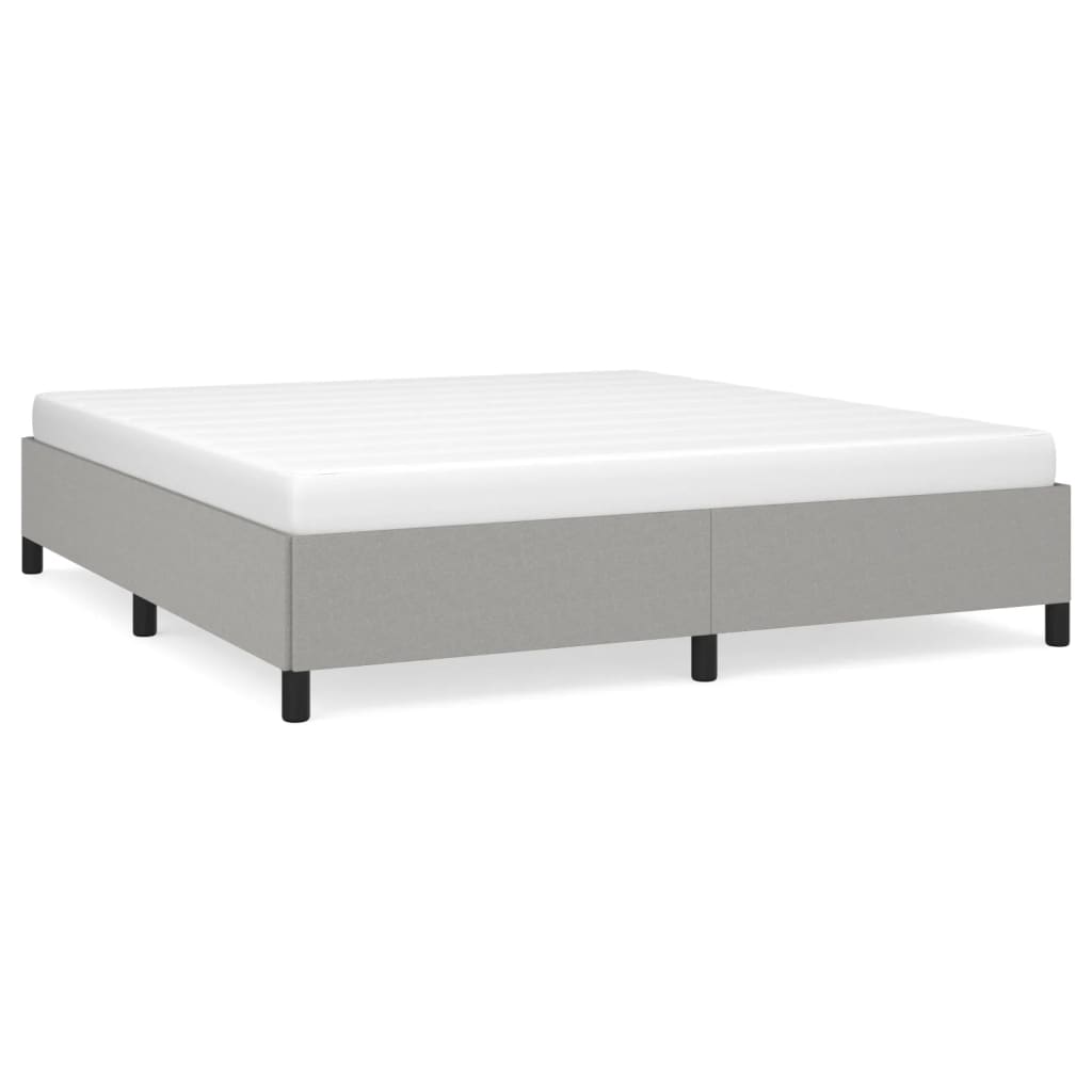 Bed Frame without Mattress Light Grey 160 x 200 cm Fabric