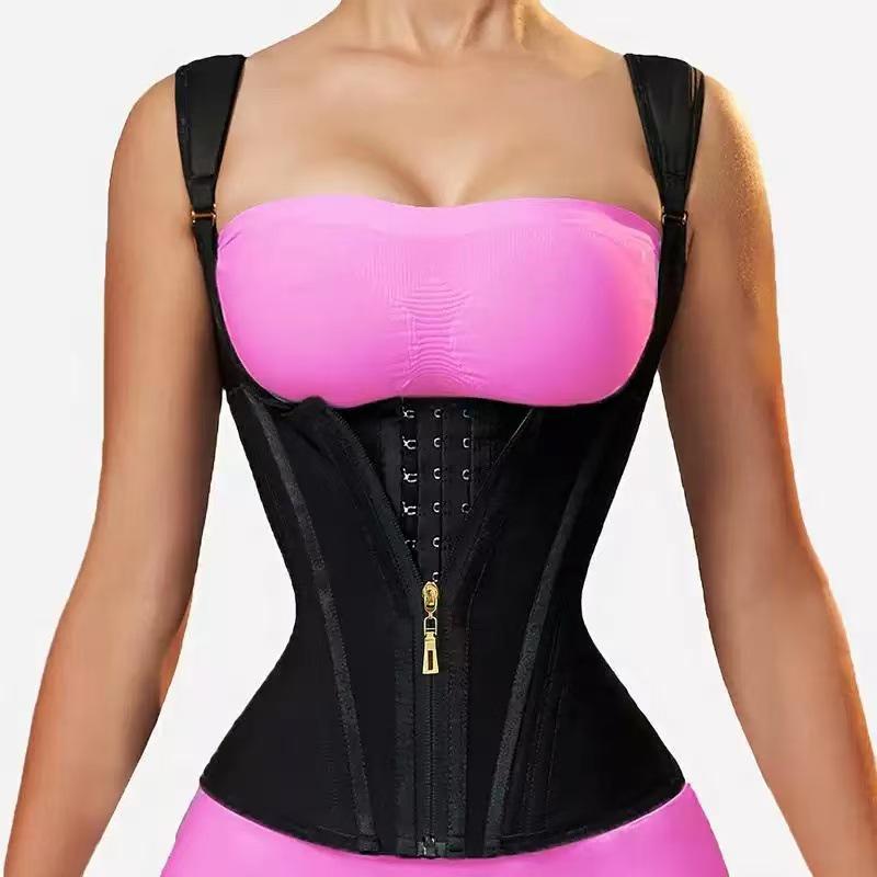 Tummy Control Zipper & Hook Latex Waist Trainer Vest