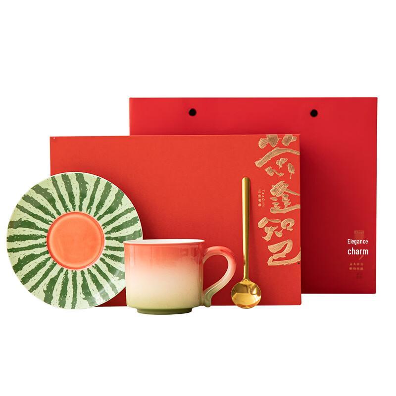 Креативная керамическая кружка для кофе OLOEY с арбузом