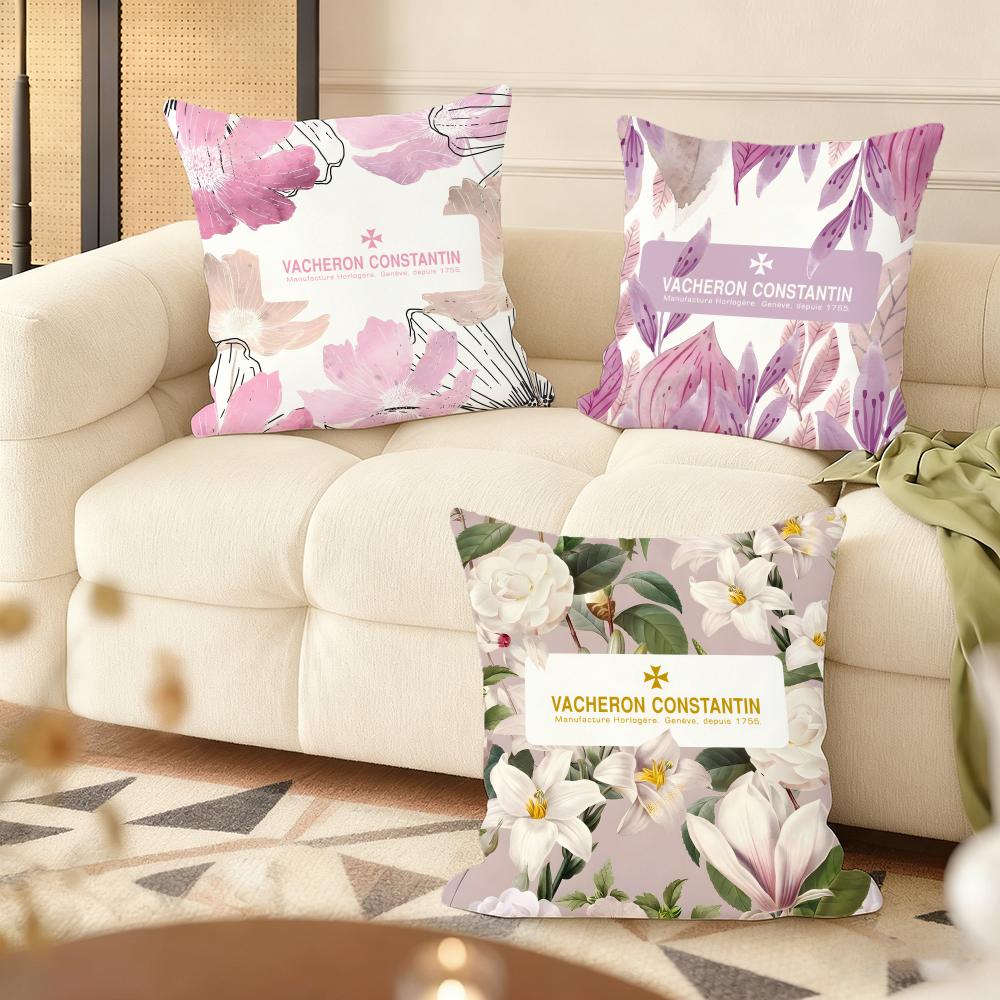 Fashion VVacherons CConstantin Cushion Cover Natural Linen Organic Fabric DoubleSided Printing Couch Pillow Covers Home Decor
