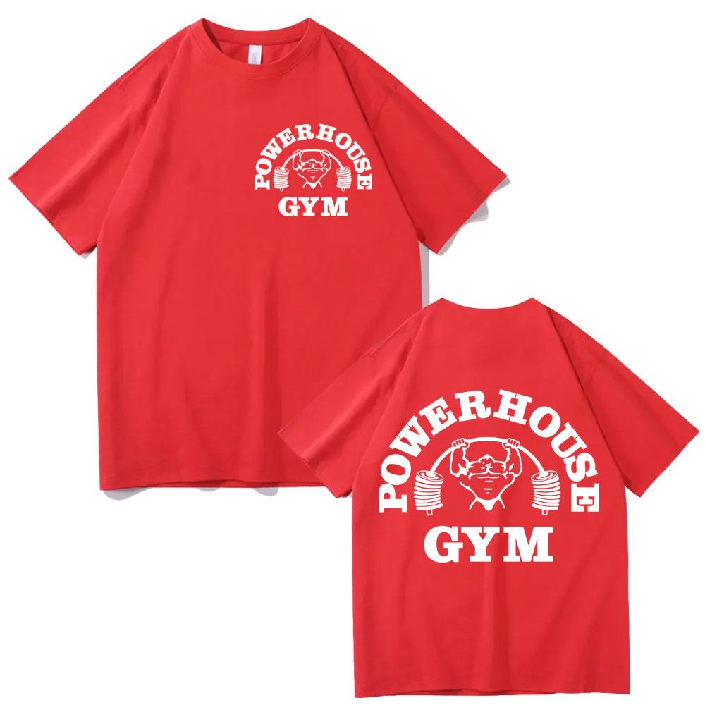 Powerhouse Gym Графические Футболки Мужские Женские Мода Повседневная Спорт Короткий Рукав Футболка Высококачественный Хлопок Оверсайз Футболки