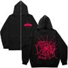 Custom hoodie sweater gothic high street full zip oversized coat men's and women's streetwear y2 coat