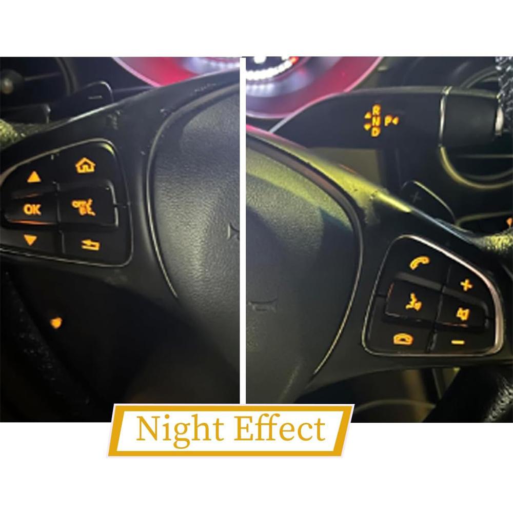 Steering Wheel Button Black Trim For Mercedes Benz Glc C Class W205 2015-2018