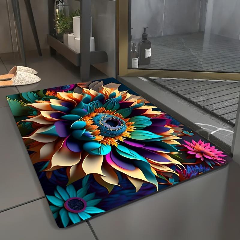 1 шт. Коврики для двери с рисунком кошек-пазлов, Кухонные коврики, Нескользящий поп-дизайн, Коврики для гостиной, Коврик для ванной, Ковер для дома, Декор для раковины, Прачечной