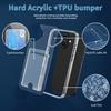 For iPhone 17 Clear Case TPU+PC+Acrylic Cell Phone Case with Card Holder