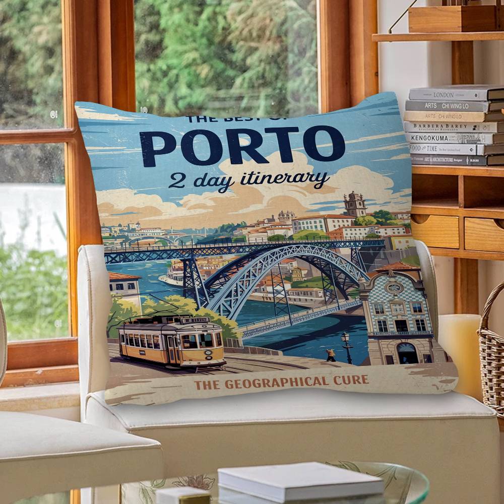 Pictures Portugal Painting Personalized Pillow Cover Kids Bedroom Wild Party Decor Pillowcase Kid Birthday Shower Gift