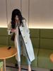 Korean-Style Double-Breasted Women's Trench Coat - Autumn 2025 Commuter Collection: Relaxed, Versatile, Long Fit