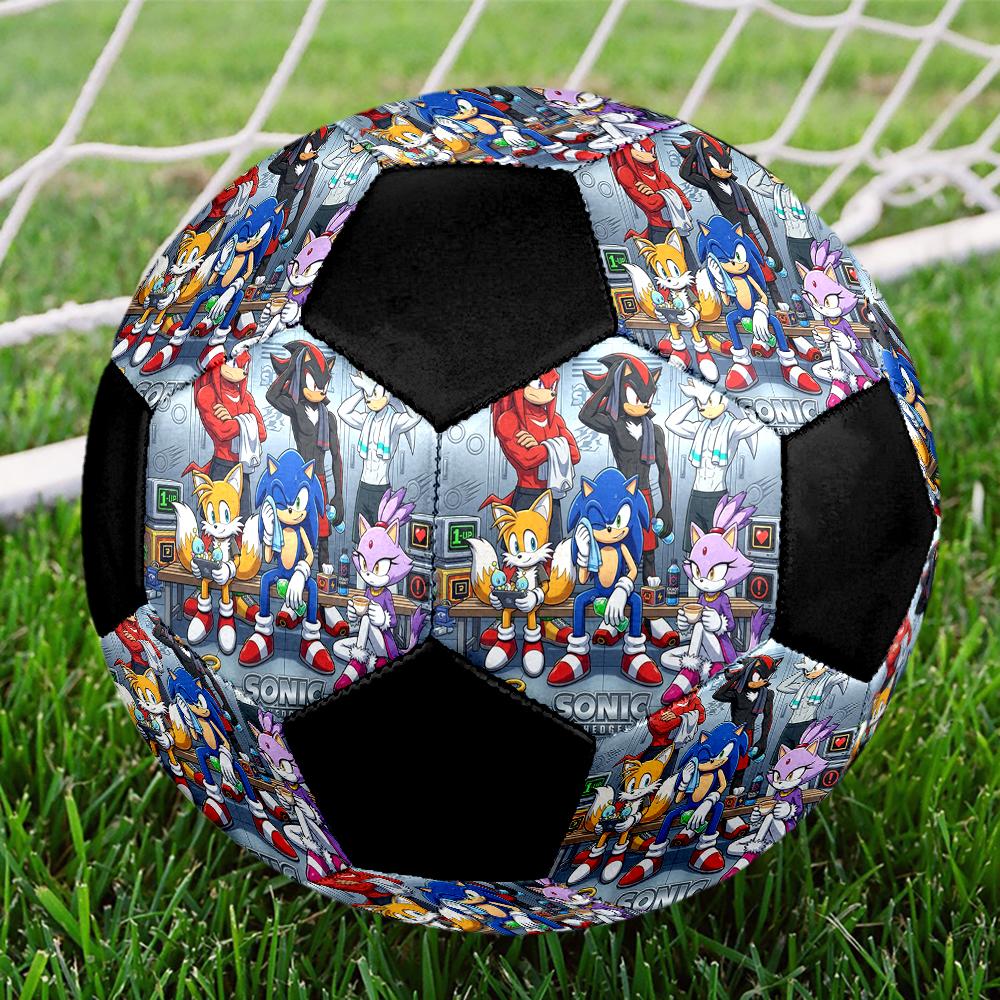 1pc Sonic The Hedgehog Football Soccer Ball Size 5 Indoor Soccer Ball Fashion Colorful Backyard Game -Great For Sports Fans Gift HE95