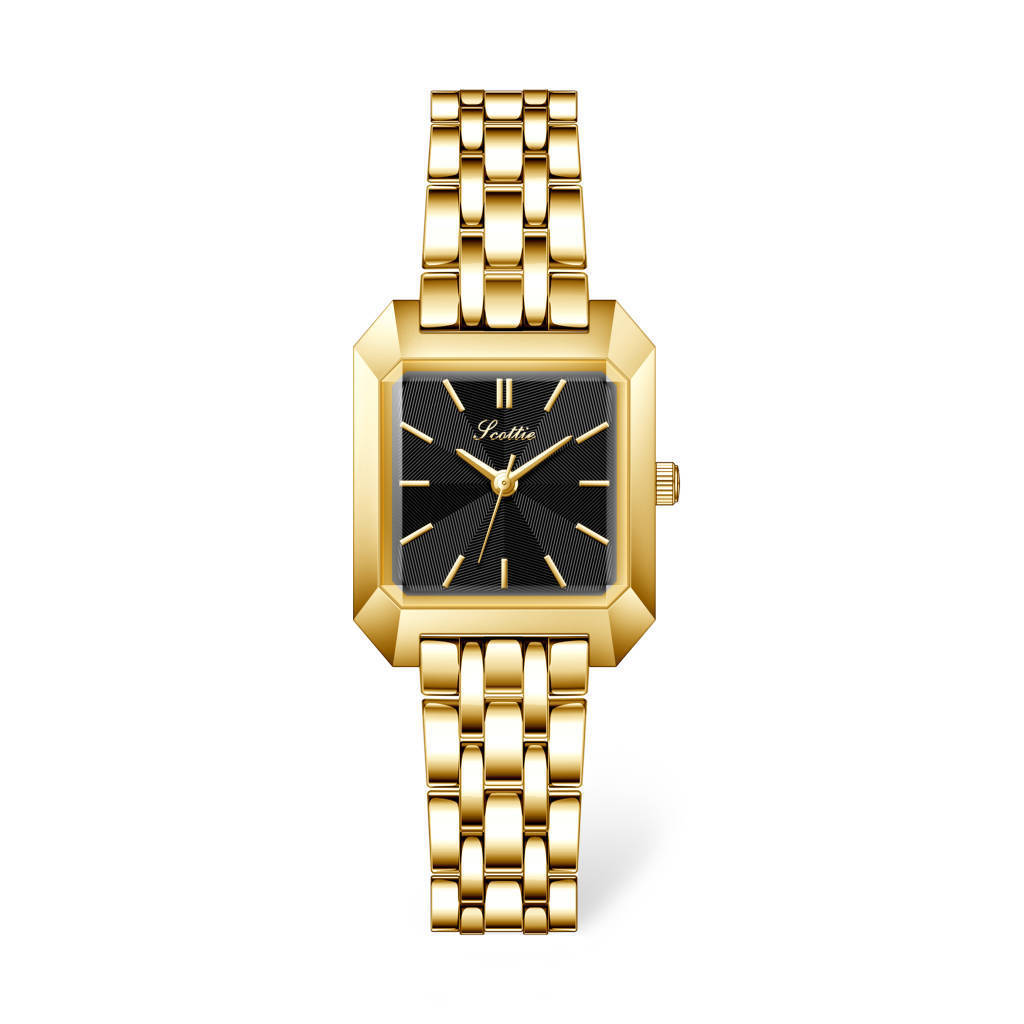 Square Steel Belt Women'S Watch 9153 Dragon Fruit Color Belt Watch