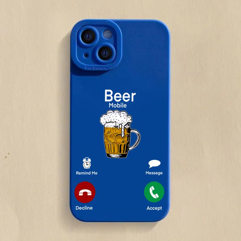 Чехол для телефона Samsung Galaxy S24 S23 Ultra S22 Plus S21 FE A14 A15 A34 A35 A54 A33 A52 A53 Забавный пивной звонок силиконовый мягкий чехол