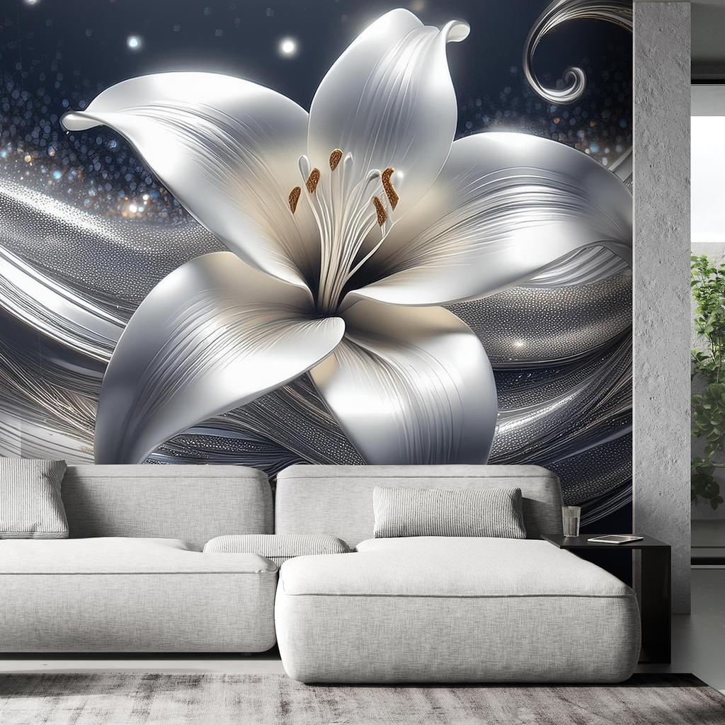 Wallpaper Nature Silver Flower