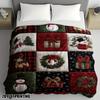 Extra Large Christmas Plaid Flannel Blanket Soft Bedspread/Throw Red Green White Black Navy for Bed Sofa Machine Washable