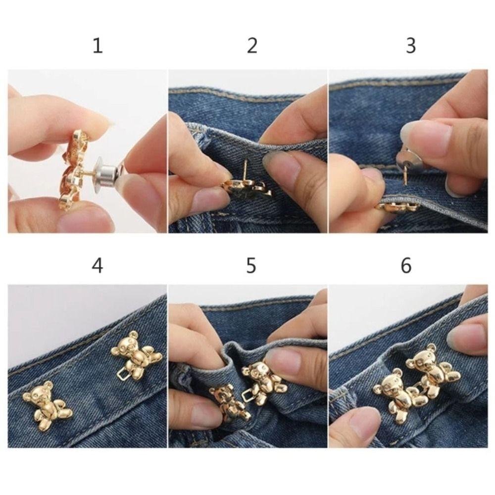 Button Clasps Jean Fit Tighten Buckles Colorful Jean Buttons for Loose Jeans  Waist Accessories
