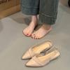 Fashion Hot Selling 2025 New Summer Pointed Toe Women Flats Sandals Fashion Shallow Slip On Singbacks Mules Party Dress Shoes for Ladies