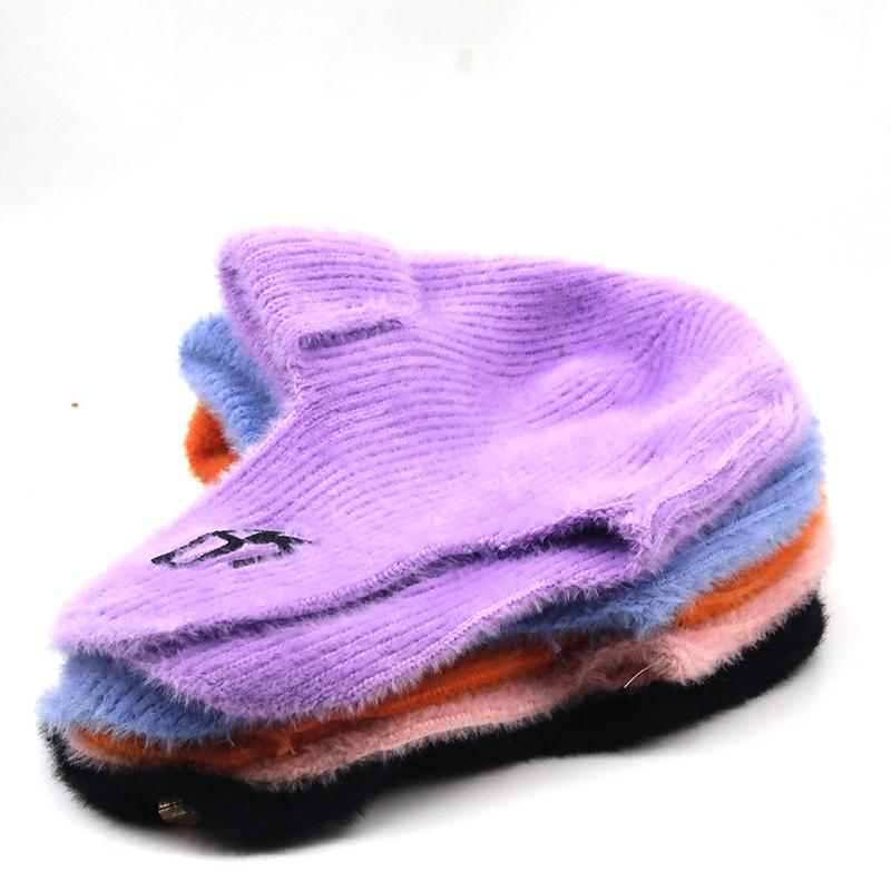 Hat Soft Women Wool Knitted Hat Ski Hat Sets For Female Windproof Winter Outdoor Knit Warm Thick Siamese Scarf Collar Warm Hat Girl Gift