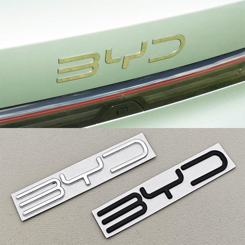 1PC 3D Metal BYD Logo Car Letters Badge Tail Sticker Rear Trunk Emblem For BYD SEAL QIN HAN SONG Plus ATTO3 Auto Accessories