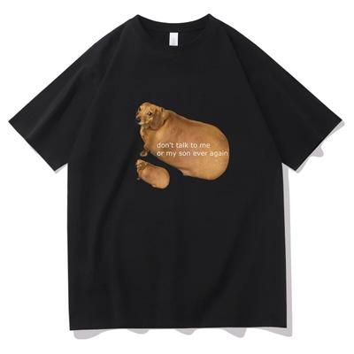 Футболка с забавной собакой, унисекс, женская модная футболка, хлопковая футболка, топы в стиле хип-хоп, футболка с надписью «Не говори со мной», футболки для мальчиков, одежда унисекс